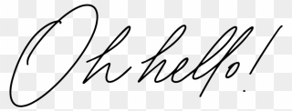 Oh Hello-01 - Calligraphy Clipart