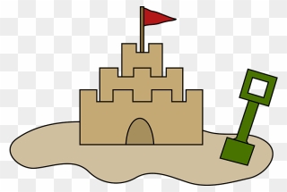 Sand Castle Clipart - Easy Drawing Of A Sand Castle - Png Download