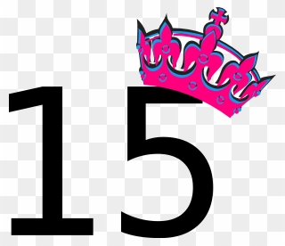 Pink Tilted Tiara And Number 15 Clip Art At Pngio - Last Year Of 30's Transparent Png
