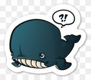 Confused Lil - Cartoon Confused Whale Clipart