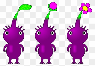 Purple Pikmin V - Cartoon Clipart