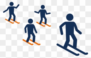 Epic Schoolkids Booking Lessons - Clipart Of Kids On Skis - Png Download