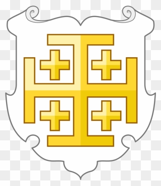 Transparent Crusader Shield Clipart - King Of Jerusalem Coat Of Arms - Png Download