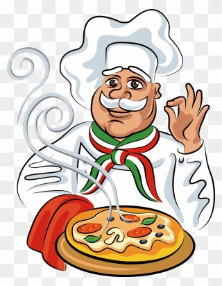 Dinamast - Italian Chef Cartoon Transparent Clipart