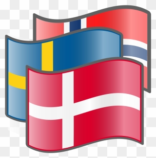 Scandinavia Flags Denmark - Norway Sweden Denmark Flag Clipart