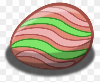 Green, Pink, Eggs, Egg, Easter, Stripes - Ovo De Pascoa L Png Clipart