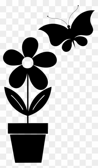 Cross Stitch Pattern Flower Pot Clipart