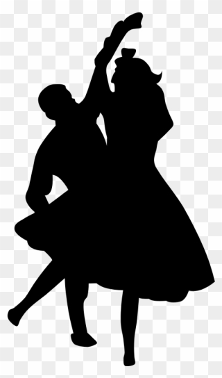 Dance Rock And Roll Swing Clip Art - Silhouette Salsa Dance Png Transparent Png