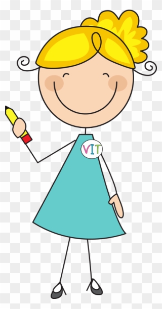 Cartoon Teacher Stick Figure Clipart