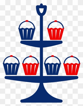 Jubilee Cake Stand Blue - Silhouette Of Cake Stand Clipart