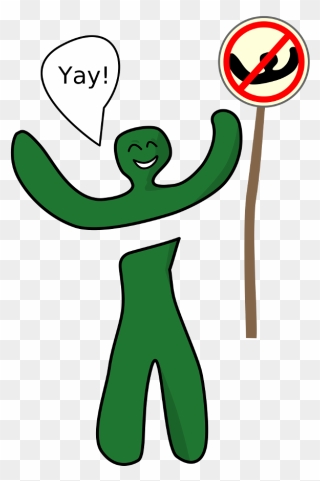 A Child Saying Yay In Front Of A No Happy Children Clipart