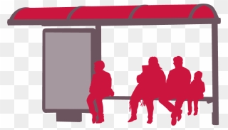 Bus Stop 2 Red - Bus Stop Clipart Png Transparent Png