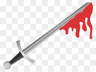 Bloody Sword Vector Image - Sword With Blood Clipart - Png Download