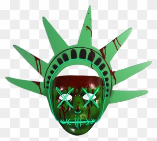 Election Year Lady Liberty Light Up Mask - Purge Lady Liberty Mask Clipart