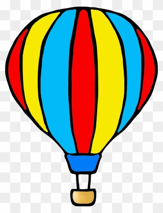 Transparent Happy First Day Of Spring Clipart - Hot Air Balloon Colour - Png Download