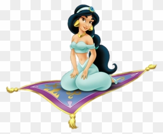 Jasmine On The Magic Carpet - Disney Princess Cartoon Jasmine Clipart