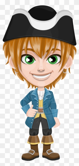 Pirate Boy Cartoon Vector Character Aka Willy - Cartoon Pirate With Gun Clipart