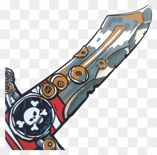 Pirate Knife, Pirate Red Stripe Clipart
