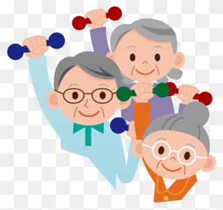 People Exercise Cartoon - Exercise Older People Cartoon Clipart