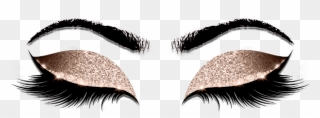Glitter Eyelash Logo Clipart