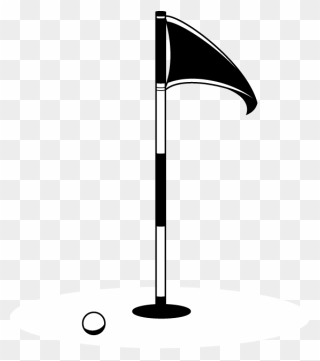 Golf Flag Png For Kids - Golf Flag Clip Art Black And White Transparent Png