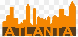 Transparent State Of Georgia Clipart - Atlanta City Skyline Outline - Png Download