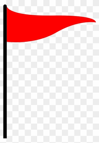 Red Flag With Pole Clipart