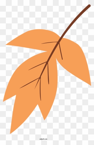 Transparent Nature Leaf Orange Line For Leaf For Nature Clipart