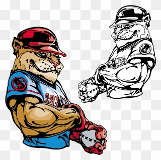 Bulldog T Shirt Baseball Mascot - Baseball Shirt Designs Clipart