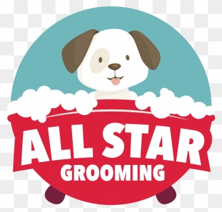 All Star Grooming - Dog Grooming Service Logo Clipart