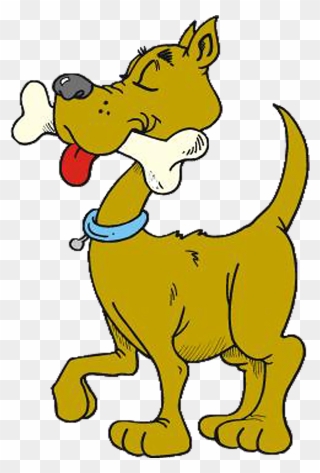 Transparent Clip Art Dog - Dog With Bone Clipart Png