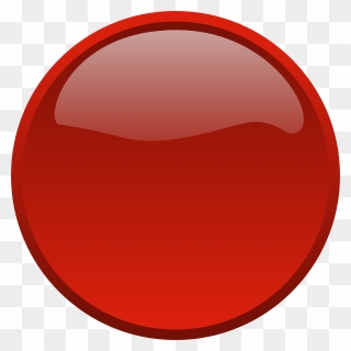 Round Red Button Clip Art - Traffic Light Red Circle - Png Download