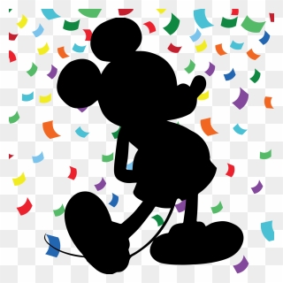 Transparent 90th Birthday Clipart - Silhouette Mickey Mouse Png