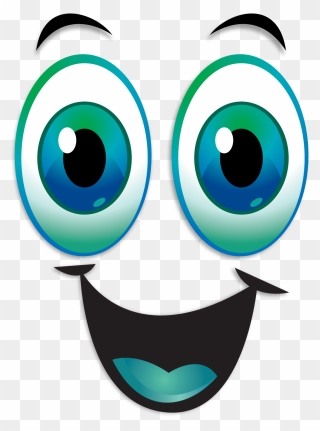 Eye Smiley Face Clip Art - Happy Eyes Clipart - Png Download