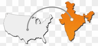 Usa To India Clipart