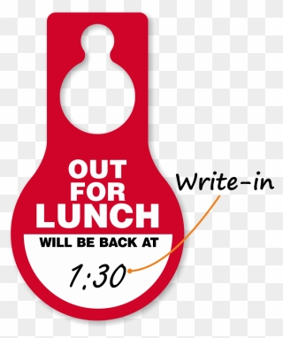 Sorry Clipart Lunch - Out For Lunch Signage - Png Download