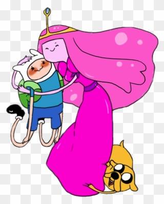 Adventure Time Princess Bubblegum Hugging Finn - Adventure Time Princess Jake Clipart