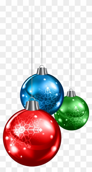 Red Green And Blue Christmas Balls Png Clipart Image - Red Green Blue Christmas Transparent Png