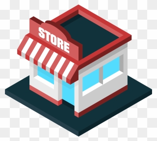 Storefront Vector Convenience Store - Stores Clipart - Png Download