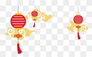 Red Chinese Lamp Png Image - Chinese New Year Lion Dance Cartoon Clipart