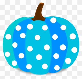 Pumpkin Clip Polka Dot - Cute Pumpkin Clipart - Png Download
