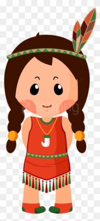 Native American Girl Clipart - Png Download