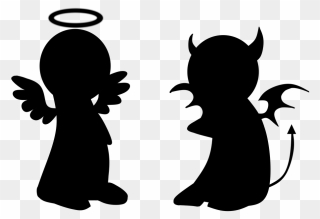 Portable Network Graphics Clip Art Devil Demon Image - Angel And Devil Cartoon - Png Download