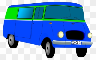 Car Clipart Clipart Blue Minivan - Minibus Clipart - Png Download