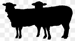 Sheep Cattle Goat Mammal Clip Art - Silhouette Of Dog Transparent - Png Download