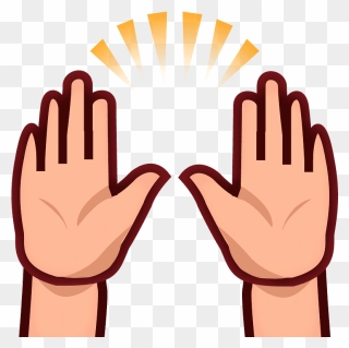 Raising Hands Emoji Clipart - Rasing Both Hands Emoji - Png Download