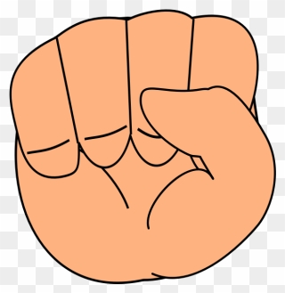 Clenched Fist Closed Hand Clipart - Png Download
