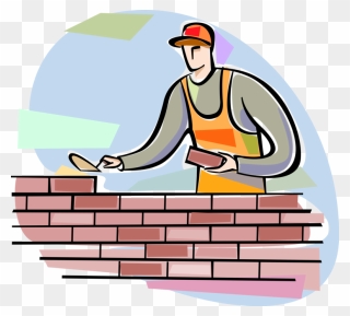 Transparent Construction Worker Clipart - Bricklayer Clipart - Png Download