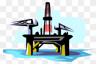 Gas Vector Oil Rig - Oil Rig Clipart - Png Download