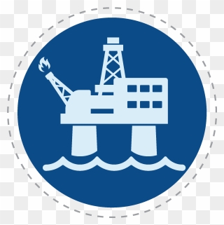 Oil Clipart Oil Derrick - Offshore Oil Rig Logo - Png Download
